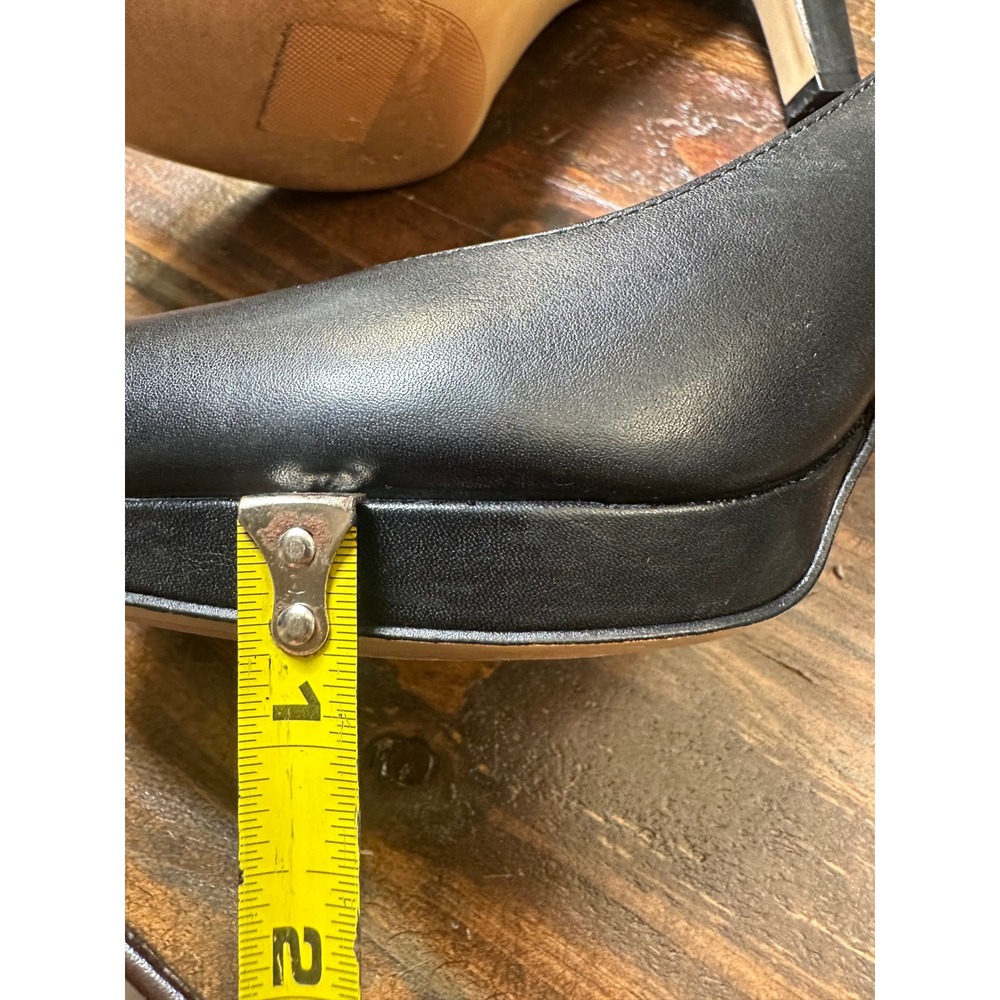 Clarks Artisan Women 9 Black Leather Platform Pumps Round Toe Heels 26101627 - Picture 6 of 11